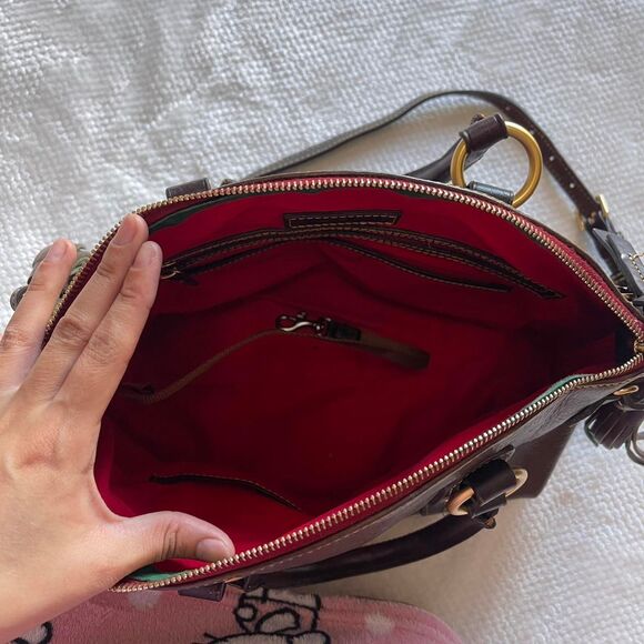 DOONEY & BOURKE 1975 BRISTOL LEATHER SATCHEL - Picture 2 of 4